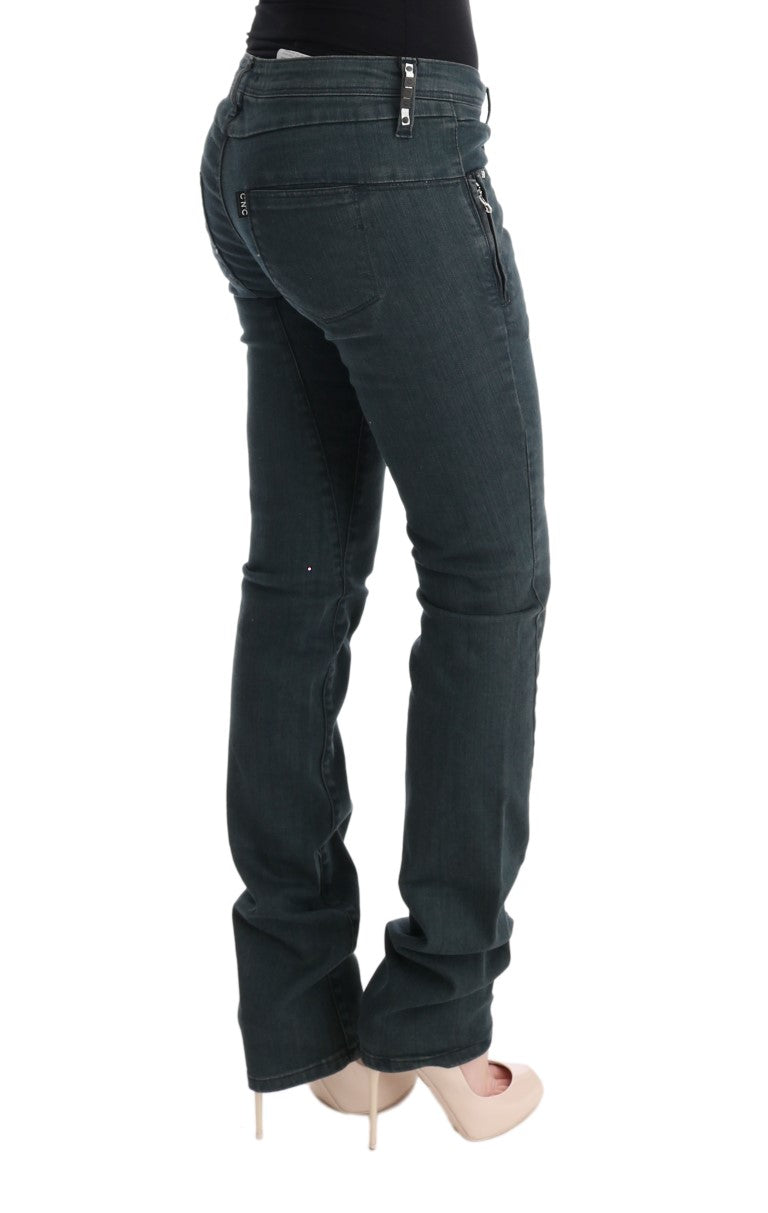 Graue Superslim-Jeans aus Baumwolle