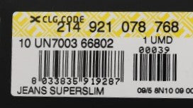 Graue Superslim-Jeans aus Baumwolle