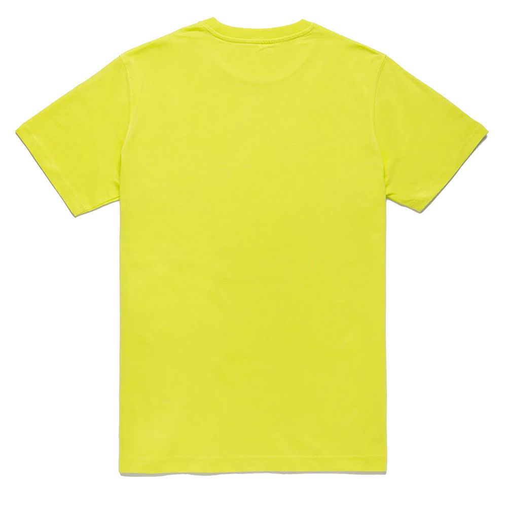 Baumwoll-T-Shirt mit geprägtem Logo in Gelb
