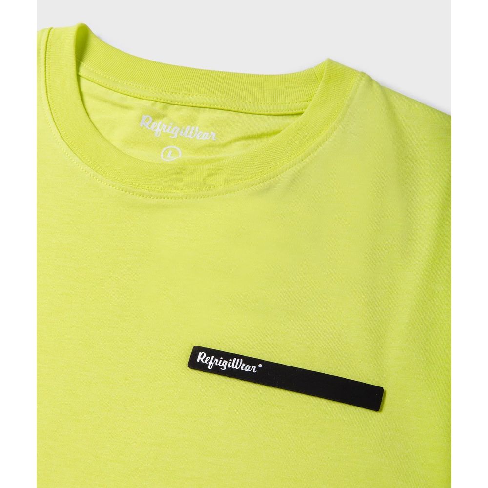Baumwoll-T-Shirt mit geprägtem Logo in Gelb