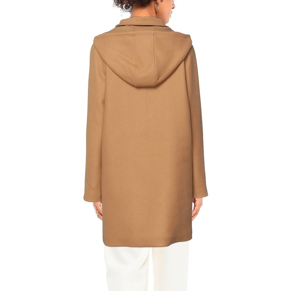 Brauner Wollmantel für Damen