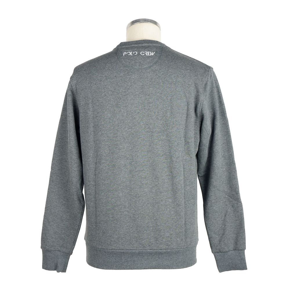Grauer Baumwollpullover für Herren