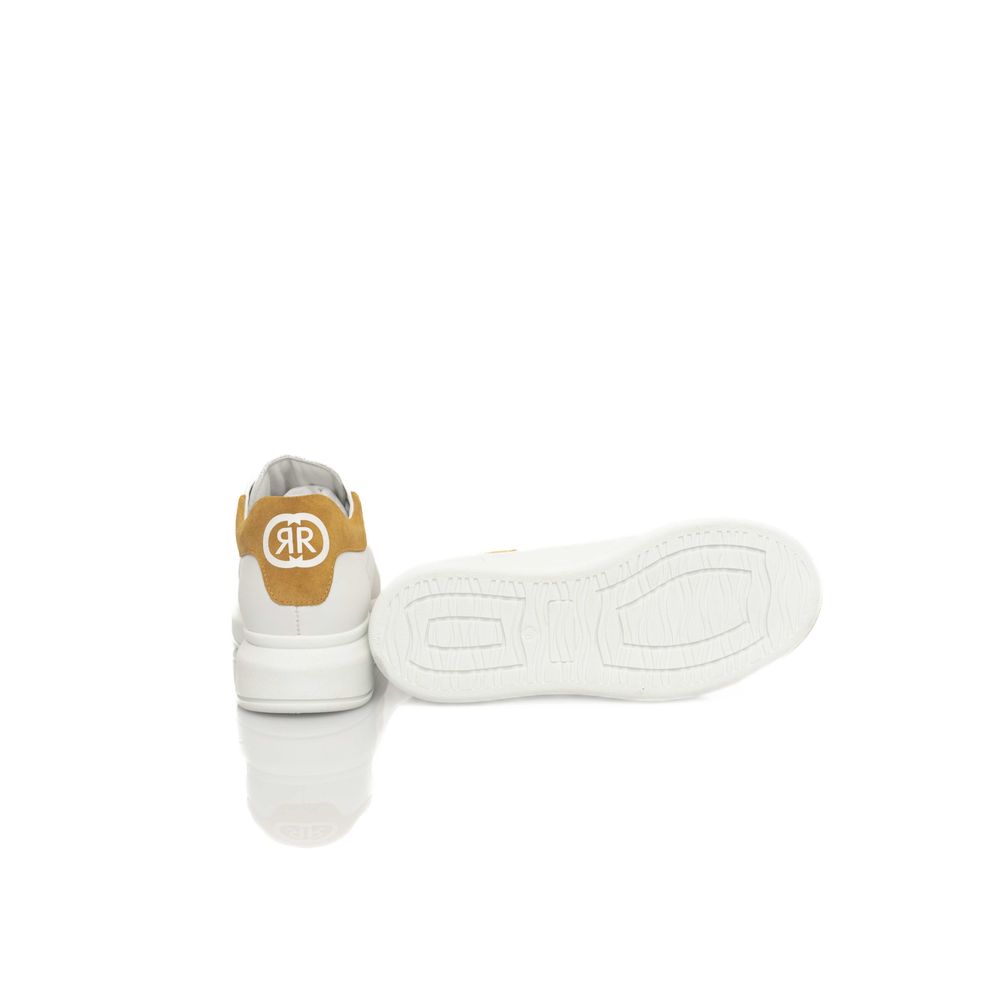 Weiße Leder Damen Sneaker