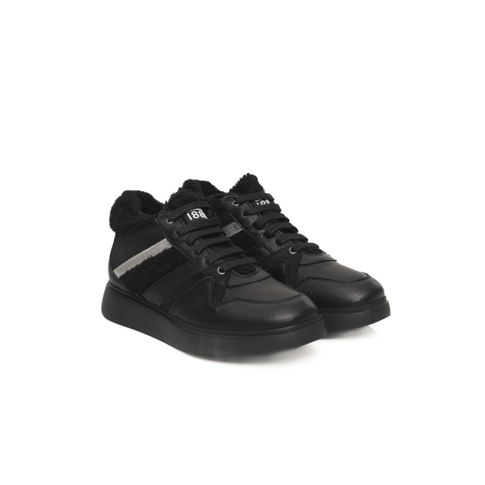 Schwarze Damen-Sneaker aus Rindsleder