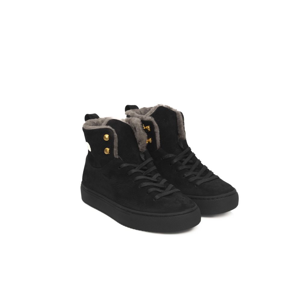 Schwarze Damen-Sneaker aus Rindsleder