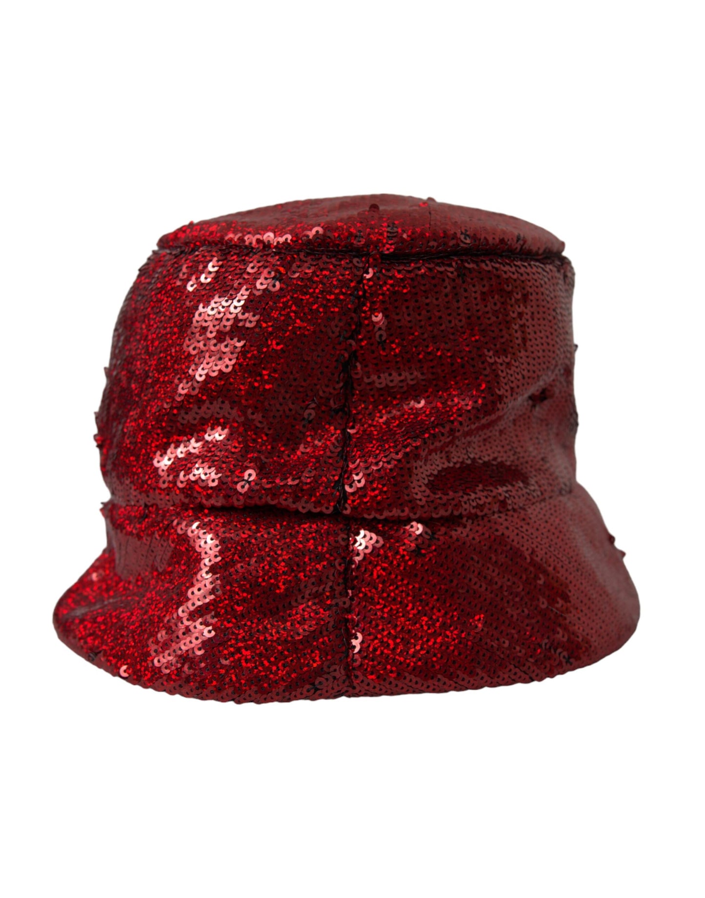 Roter Nylon-Bucket-Hut mit Pailletten für Herren