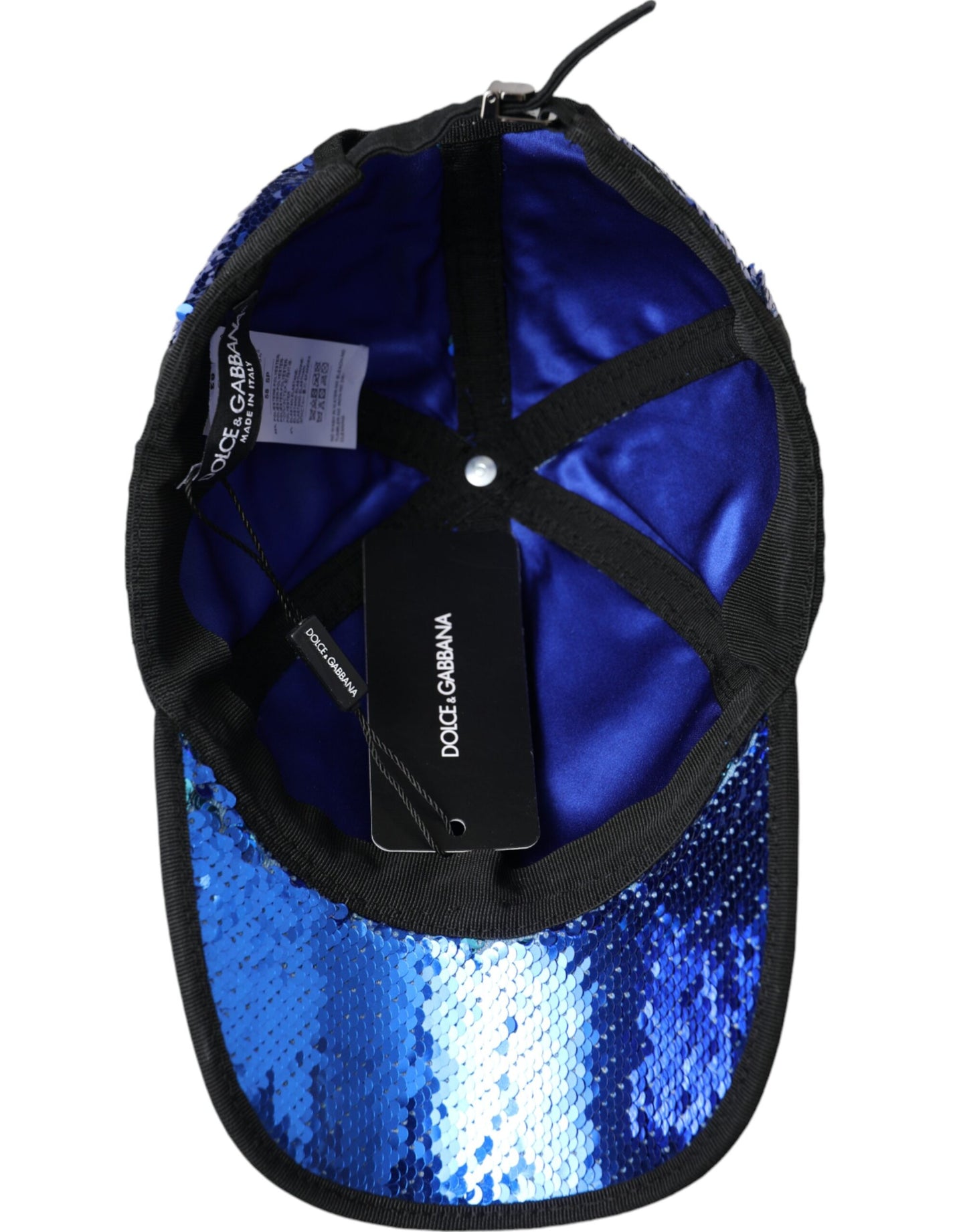 Royalblaue Pailletten-Baseballmütze für Herren