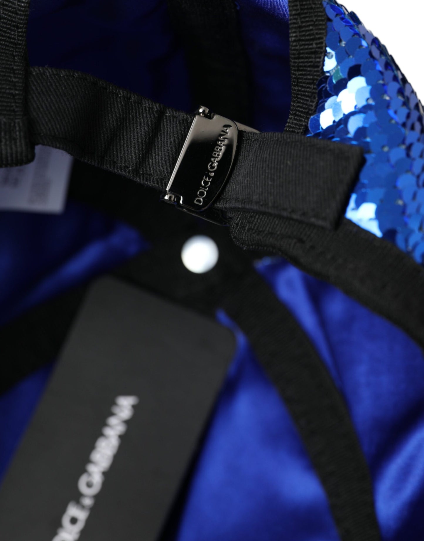 Royalblaue Pailletten-Baseballmütze für Herren