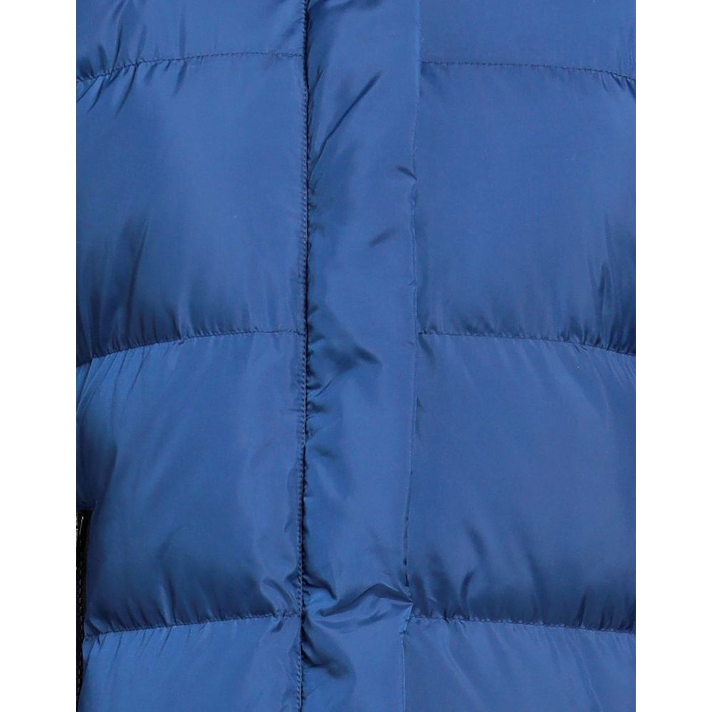 Schicke lange Daunenjacke mit Logo-Detail
