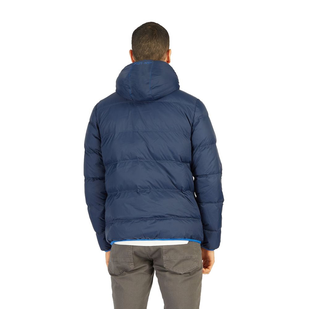 Blaue Nylonjacke für Herren