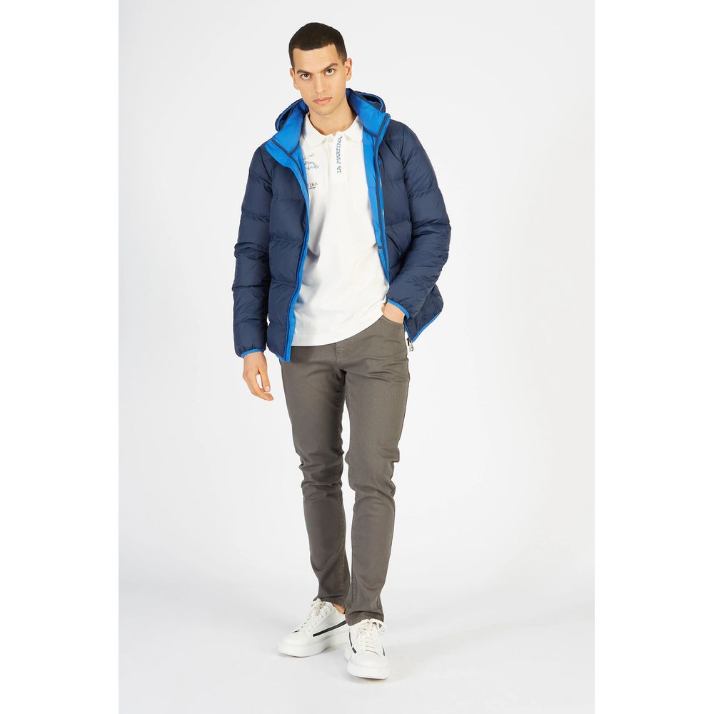 Blaue Nylonjacke für Herren