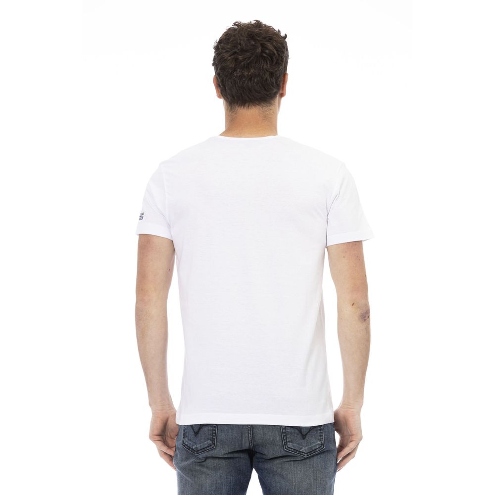 Weißes Herren-T-Shirt aus Baumwolle
