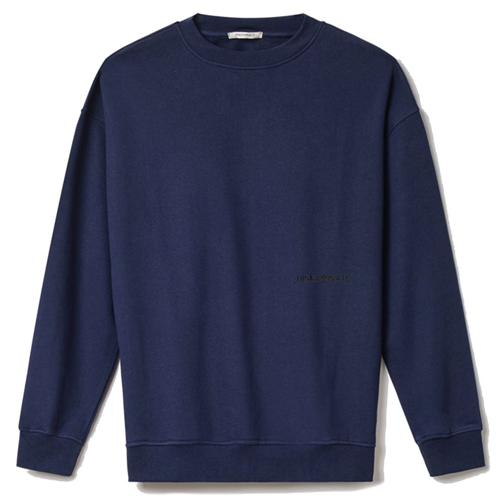 Blauer Baumwollpullover
