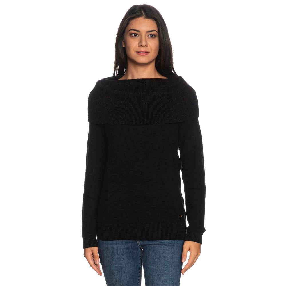 Schwarzer Viskosepullover