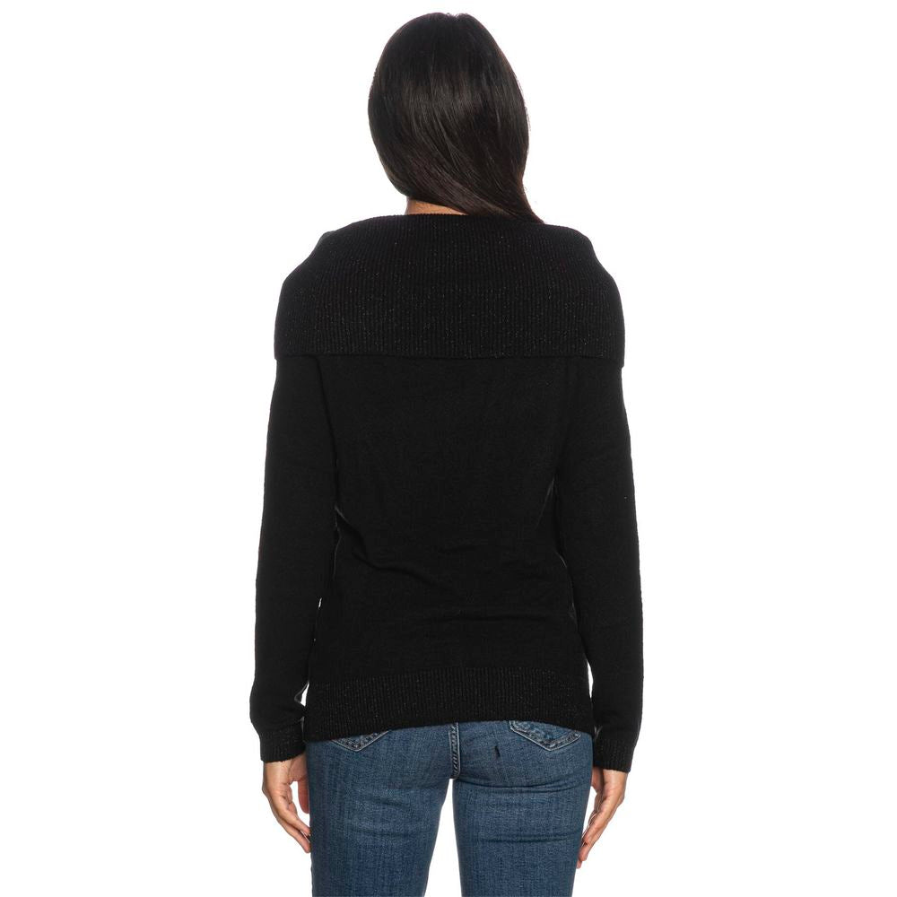 Schwarzer Viskosepullover