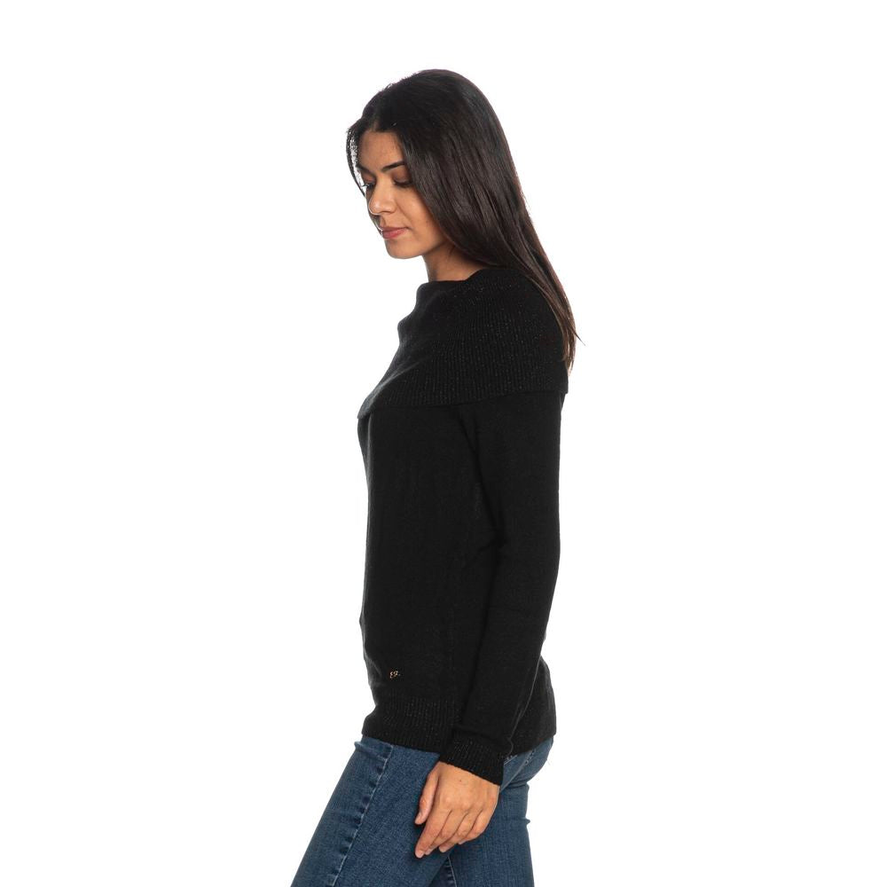Schwarzer Viskosepullover