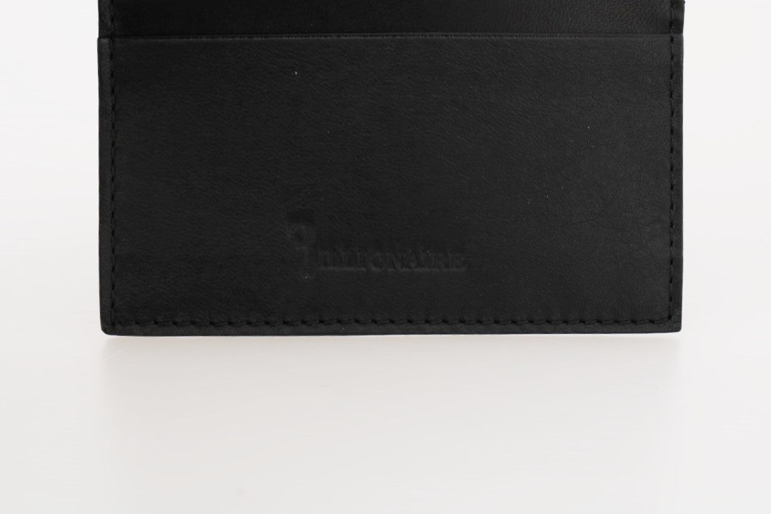 Schwarzes Kartenetui aus Leder