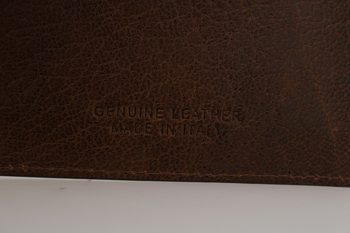 Braune Leder-Kartenetui-Geldbörse