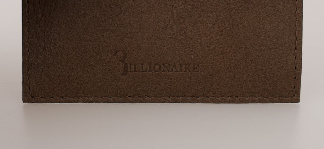 Braune Leder-Kartenetui-Geldbörse
