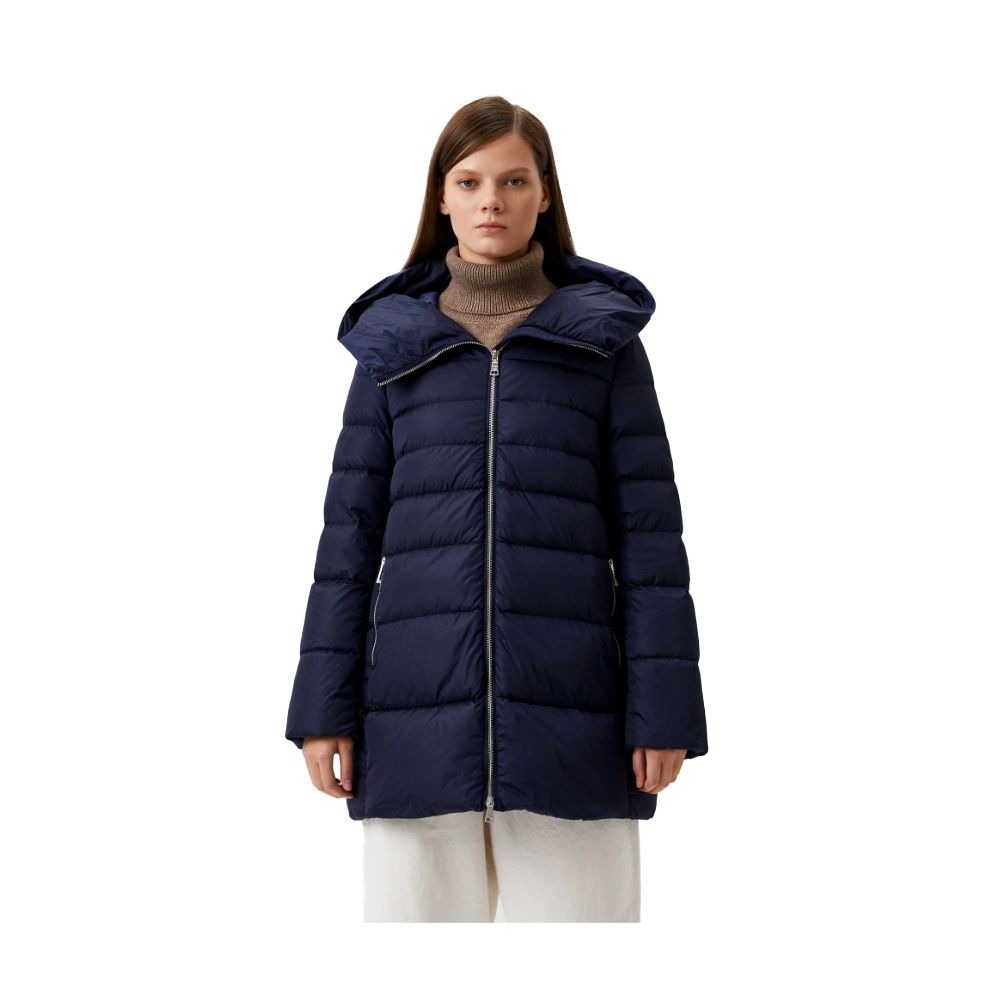 Blaue Nylonjacke für Damen