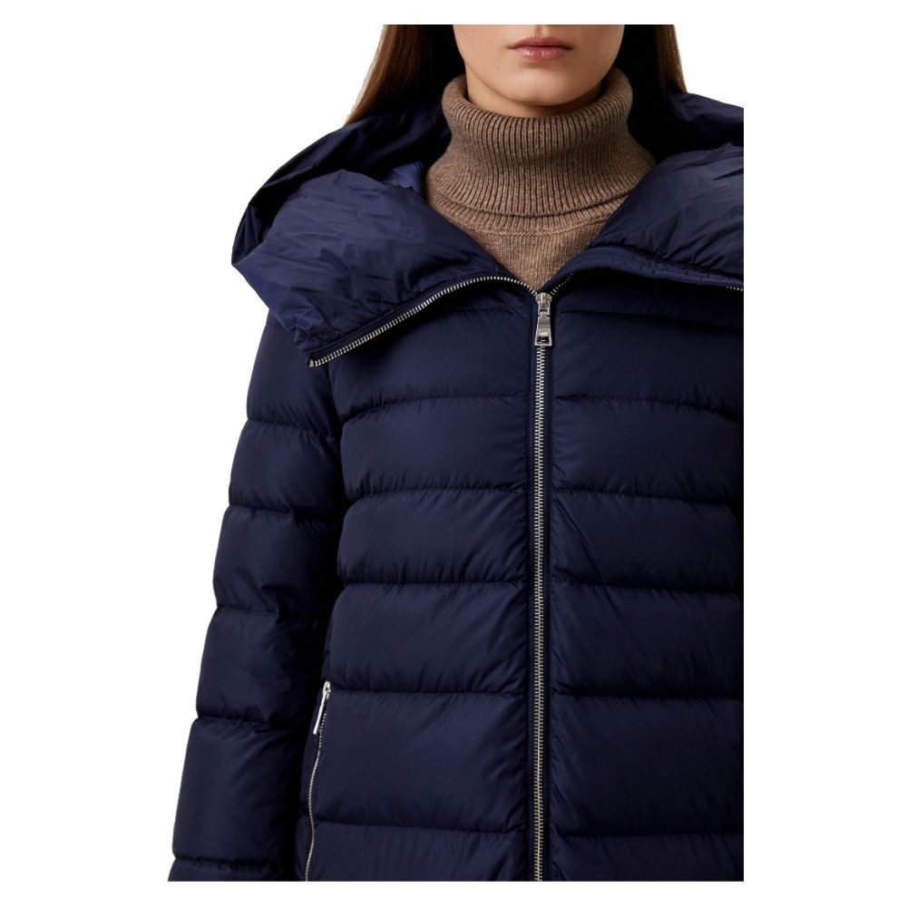 Blaue Nylonjacke für Damen