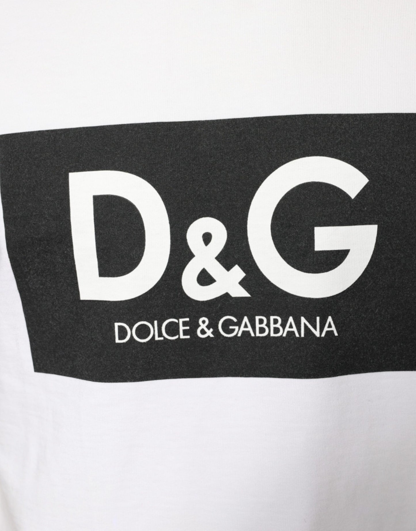 Weißes lässiges T-Shirt aus Baumwolle mit DG-Logo-Print
