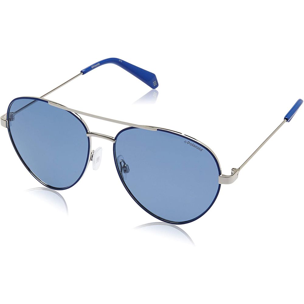 Blaue Sonnenbrille aus Metall