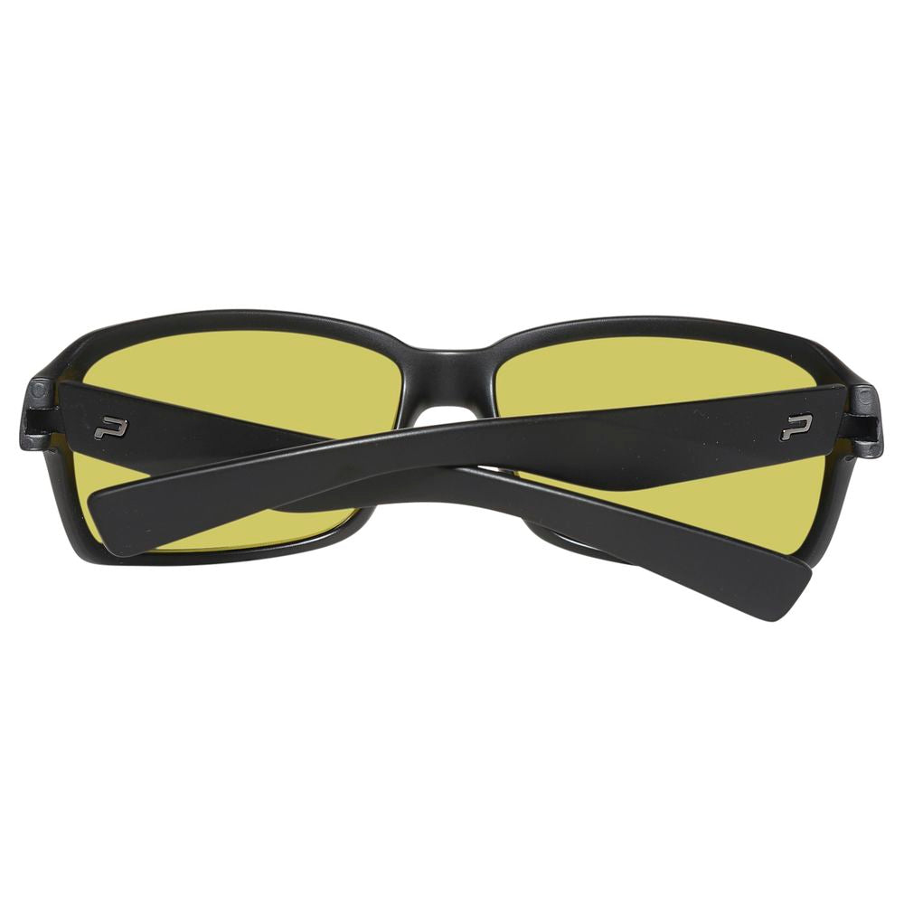 Schwarze Sonnenbrille mit Spritzguss-Optik