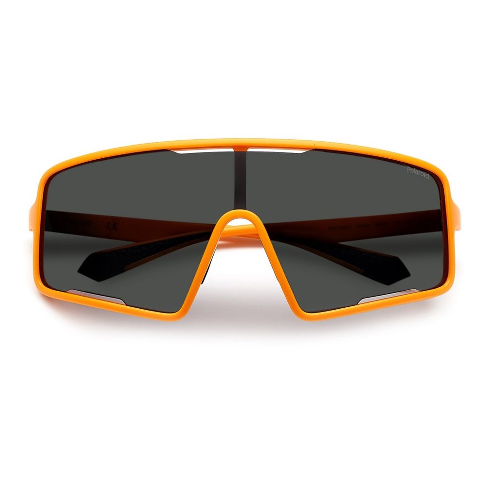 Orangefarbene Sonnenbrille aus Kunststoff