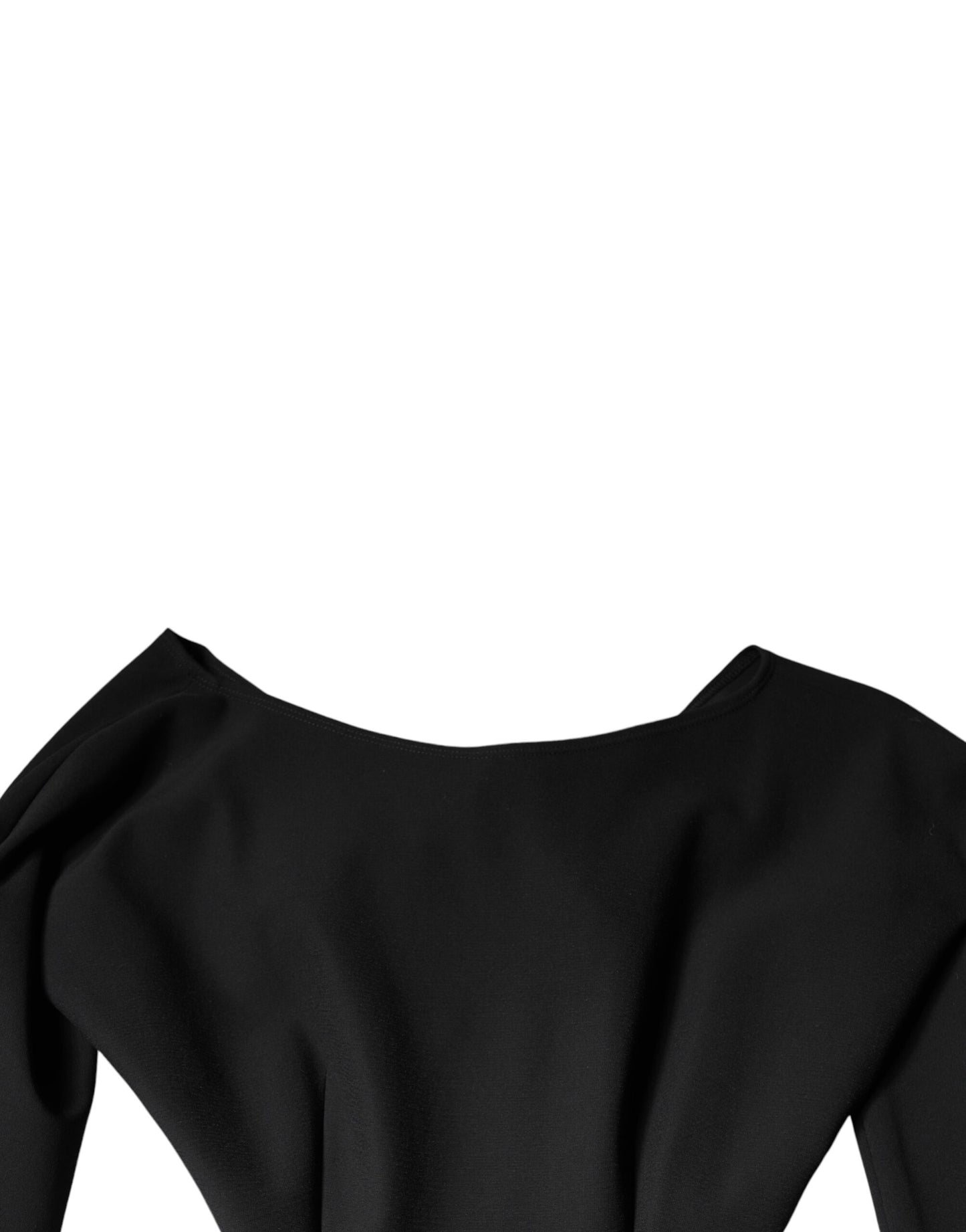 Schwarzes Minikleid aus Viskose mit Cut-Outs in A-Linie und langen Ärmeln