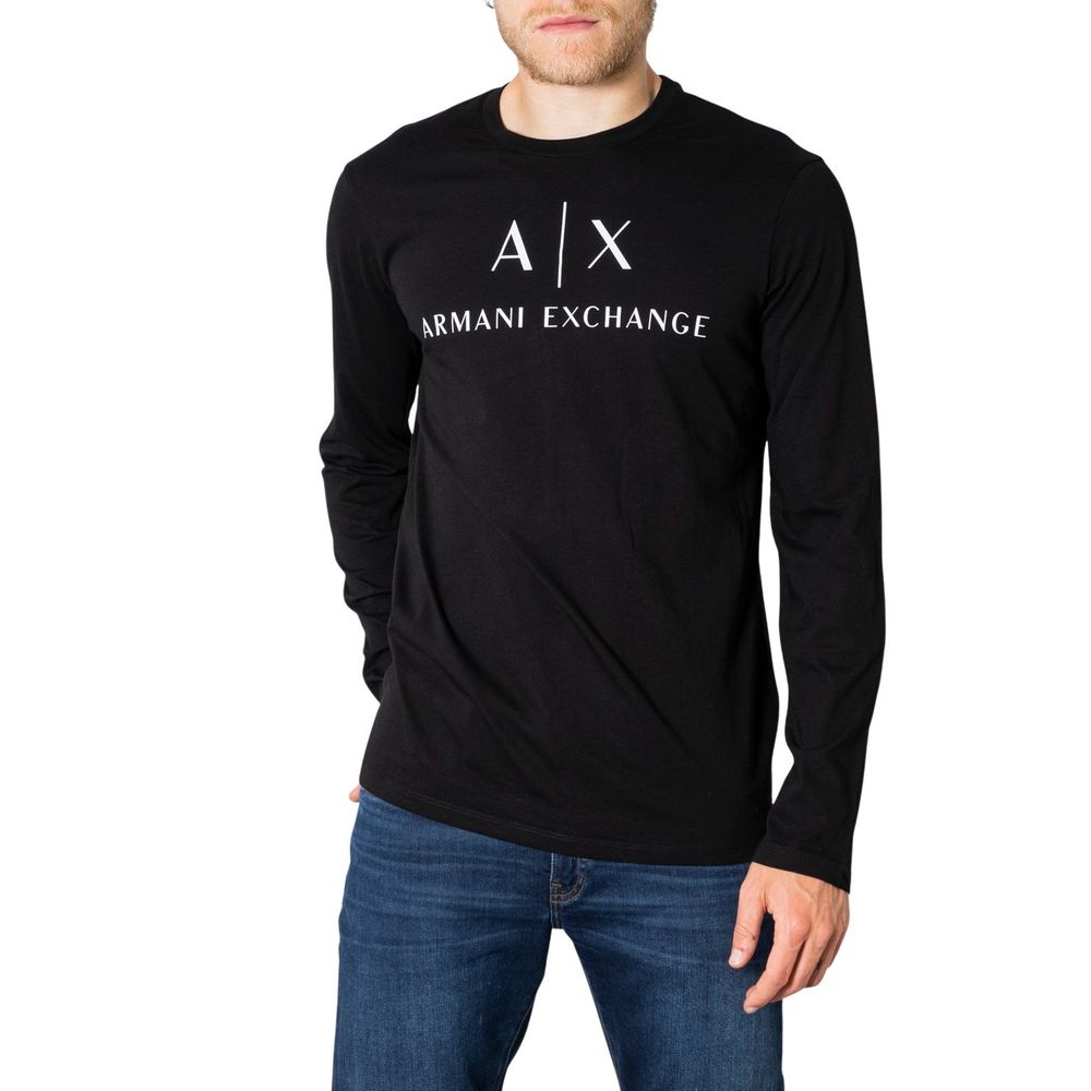 Schwarzes Langarmshirt aus Baumwolle