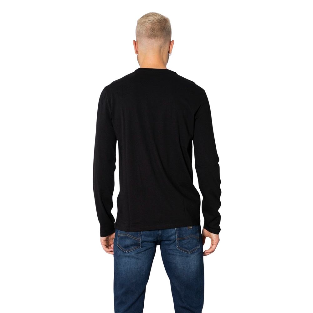 Schwarzes Langarmshirt aus Baumwolle