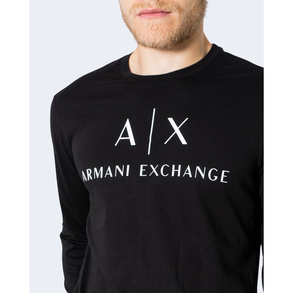 Schwarzes Langarmshirt aus Baumwolle