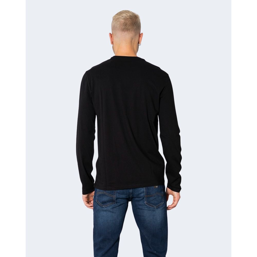 Schwarzes Langarmshirt aus Baumwolle