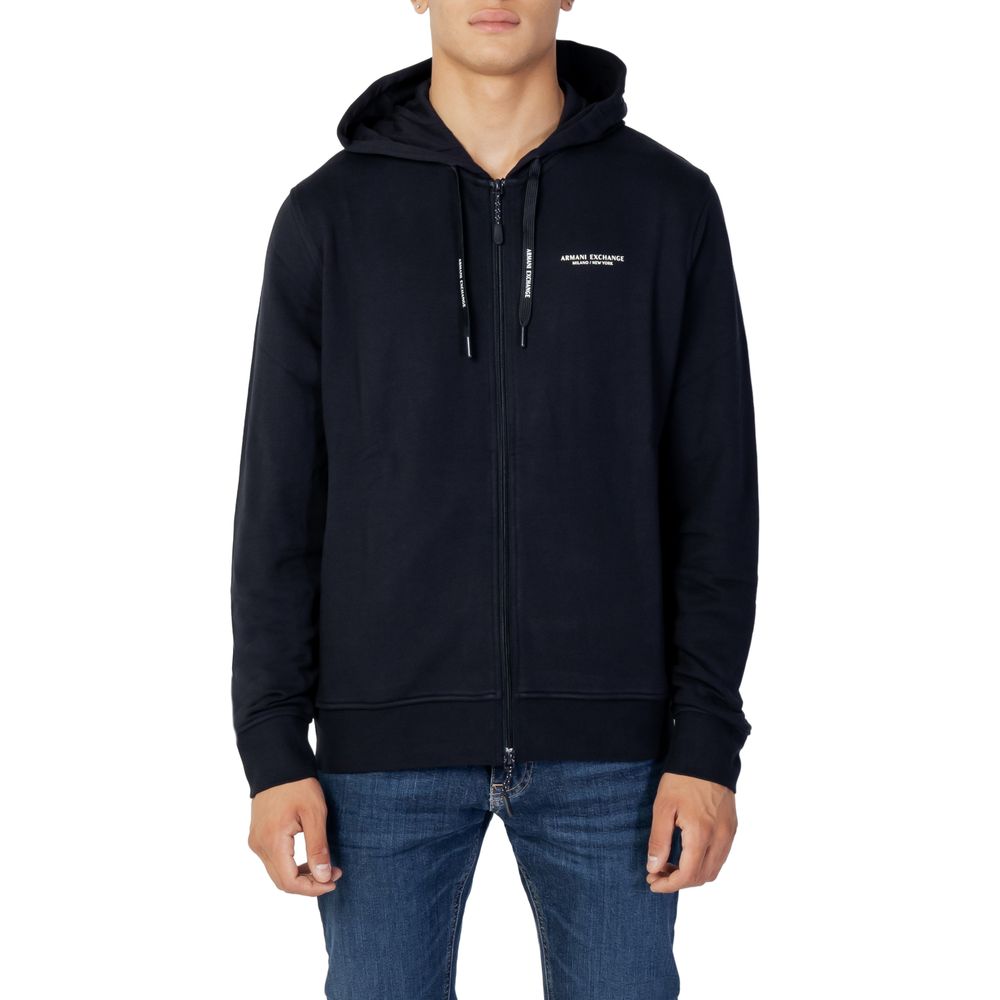 Blauer Kapuzenpullover aus Baumwolle