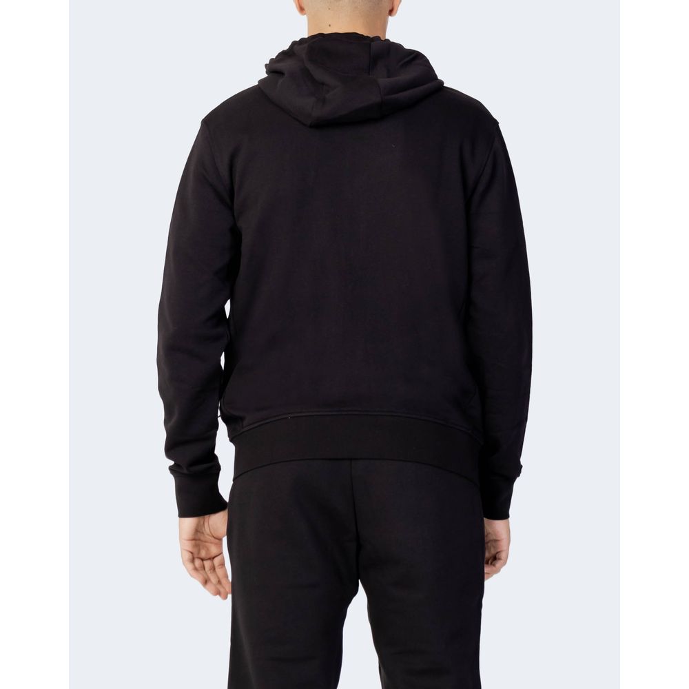 Schwarzer Kapuzenpullover aus Baumwolle