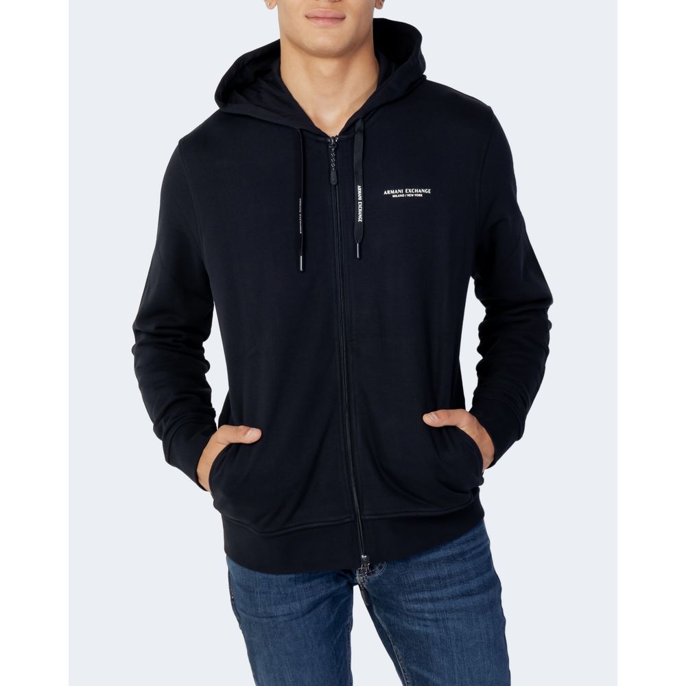 Blauer Kapuzenpullover aus Baumwolle