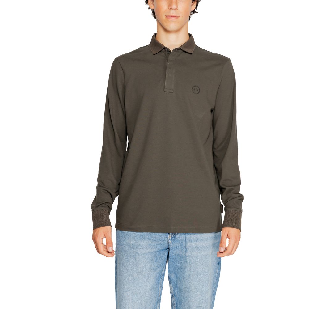 Grünes Langarmshirt aus Baumwolle