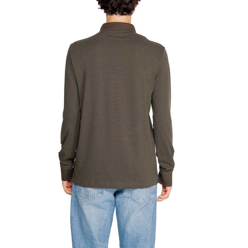 Grünes Langarmshirt aus Baumwolle