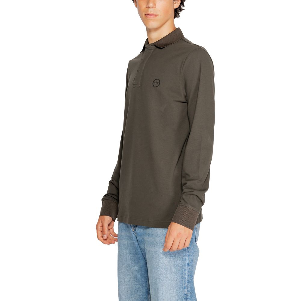 Grünes Langarmshirt aus Baumwolle