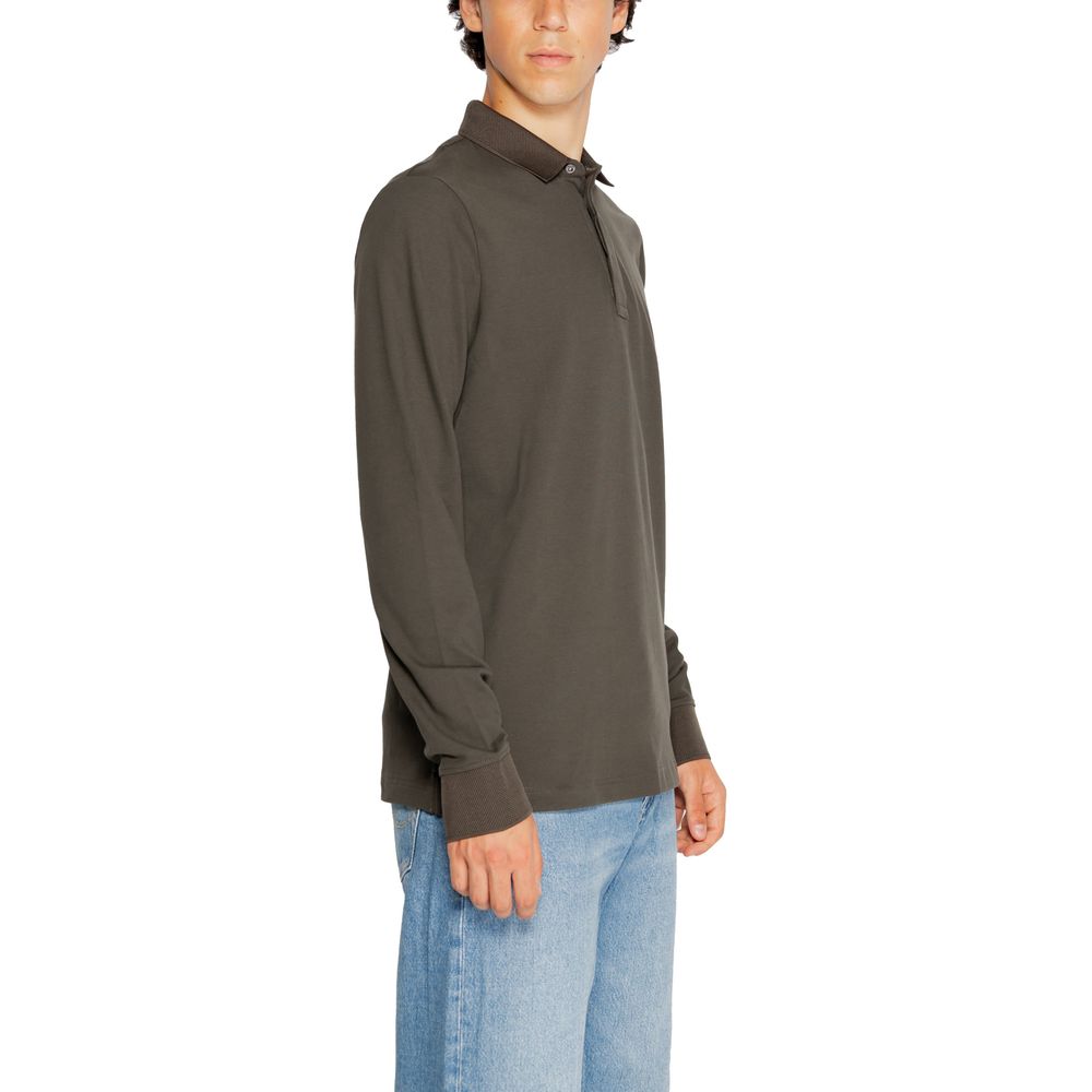 Grünes Langarmshirt aus Baumwolle