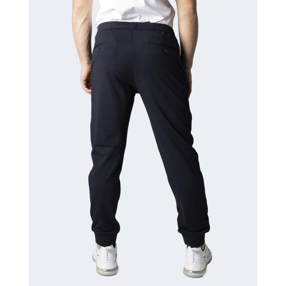 Blaue Skinny-Hose aus Viskose