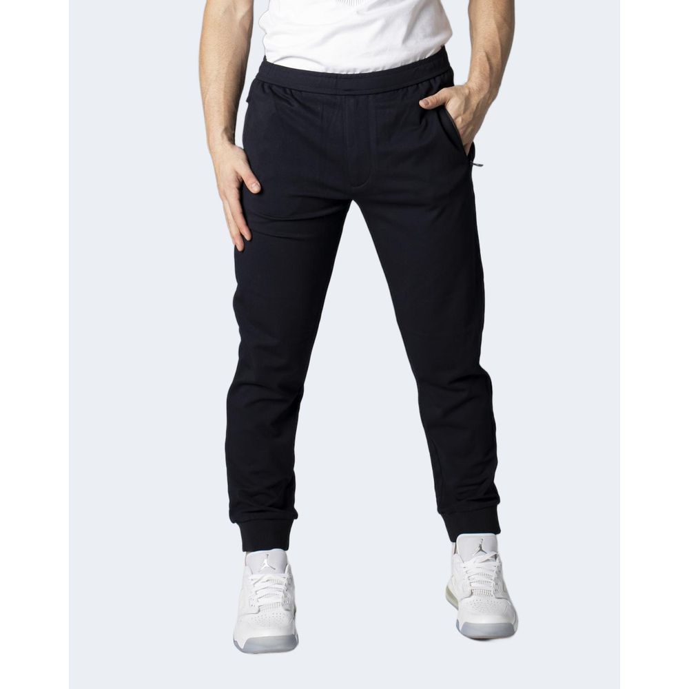 Blaue Skinny-Hose aus Viskose