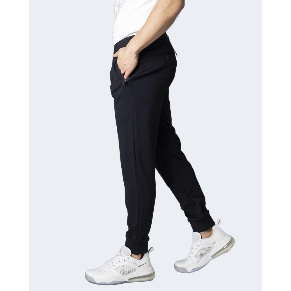 Blaue Skinny-Hose aus Viskose