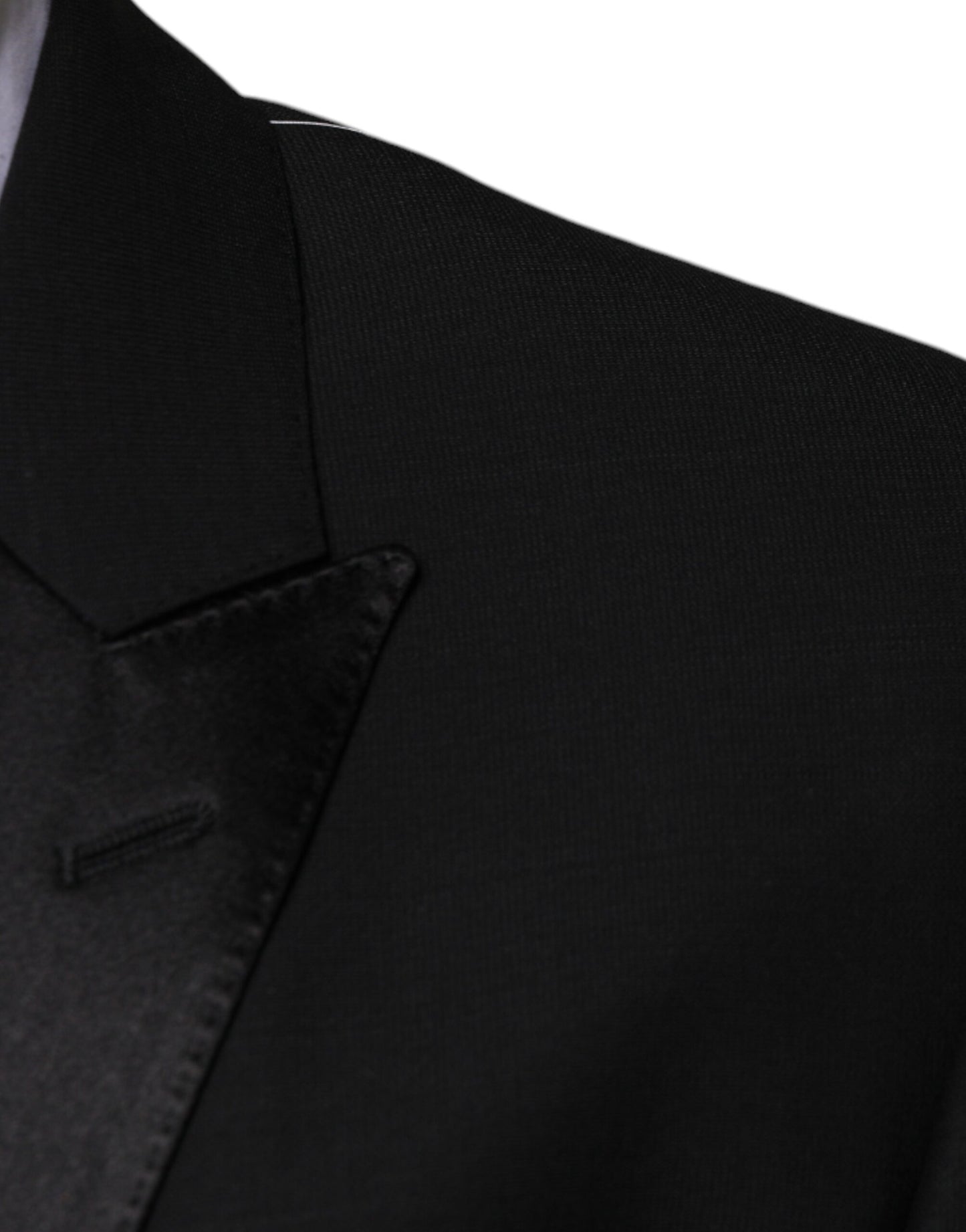 Schwarzer, 3-teiliger Anzug aus Wolle im Slim Fit