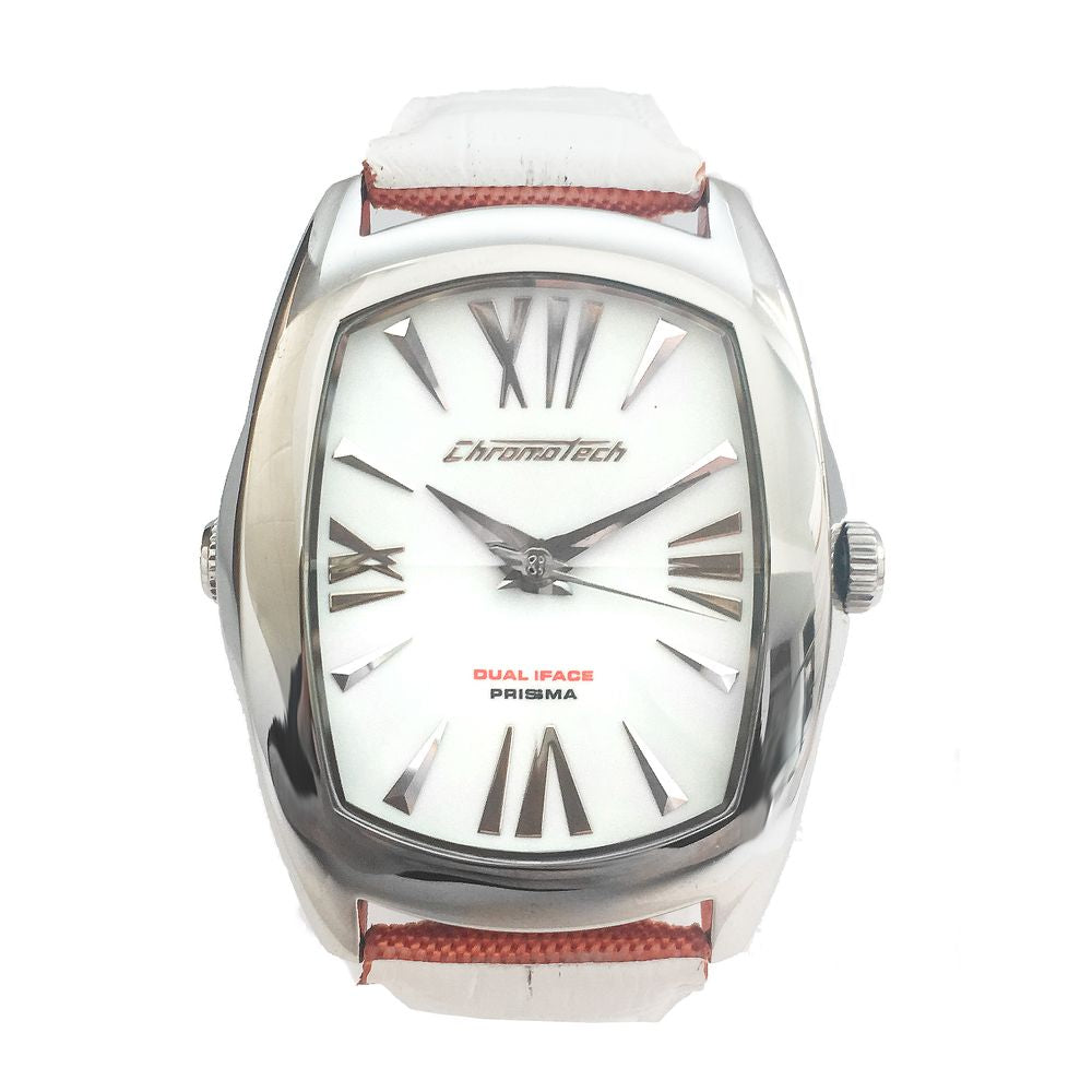 Orangefarbene Lederuhr