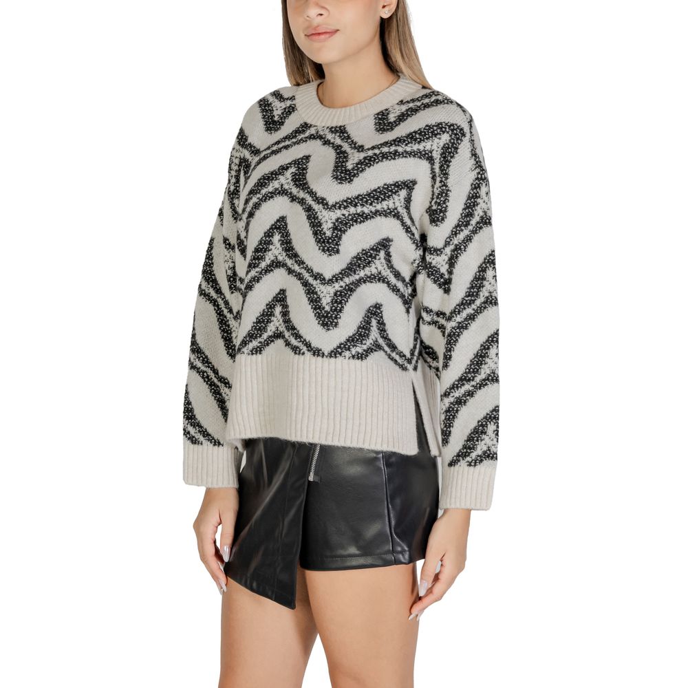 Weißer Marabu-Pullover