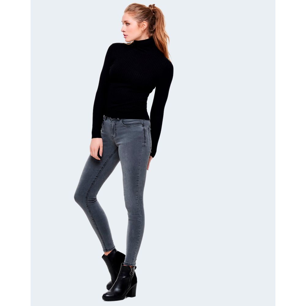 Schwarzer Rollkragenpullover aus Viskose