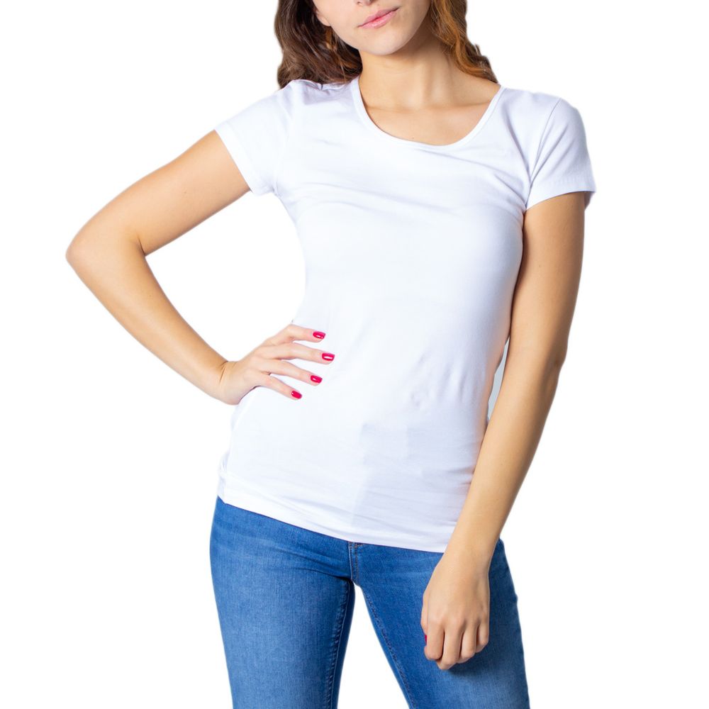 Weißes Baumwoll-T-Shirt