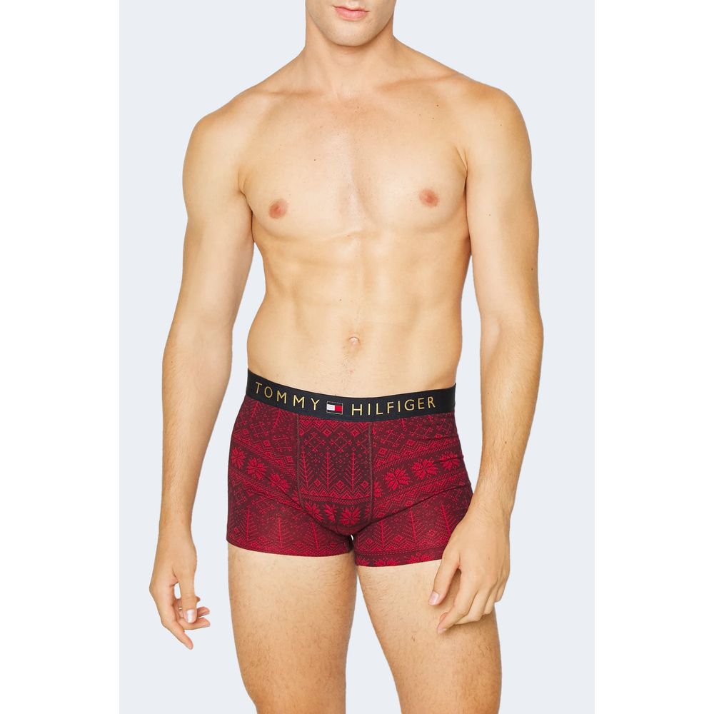 Bordeauxfarbene Baumwollboxer